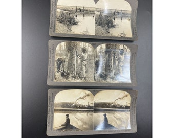 3 Keystone View Stereoscope Stereoview Cards Photos US Scenes