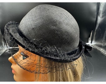 Vintage Woven Womens Hat Donnybrook Black