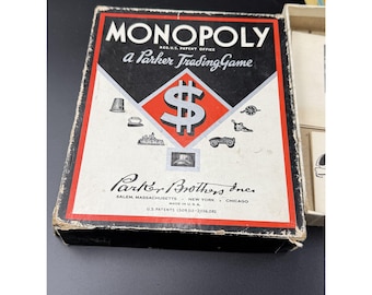Vintage 1964 Monopoly Game: Parker Brothers Red Oversize Box - Etsy