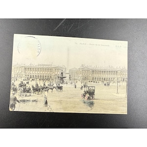 Vintage Paris Postcard Place De La Concorde E.L.D. Unused Carte Postale France Historical Collectible
