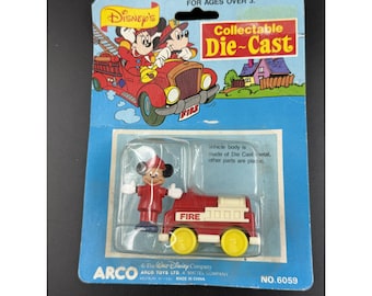 Disney Arco Collectable Die-Cast Mickey Mouse Fire Truck Toy No. 6059