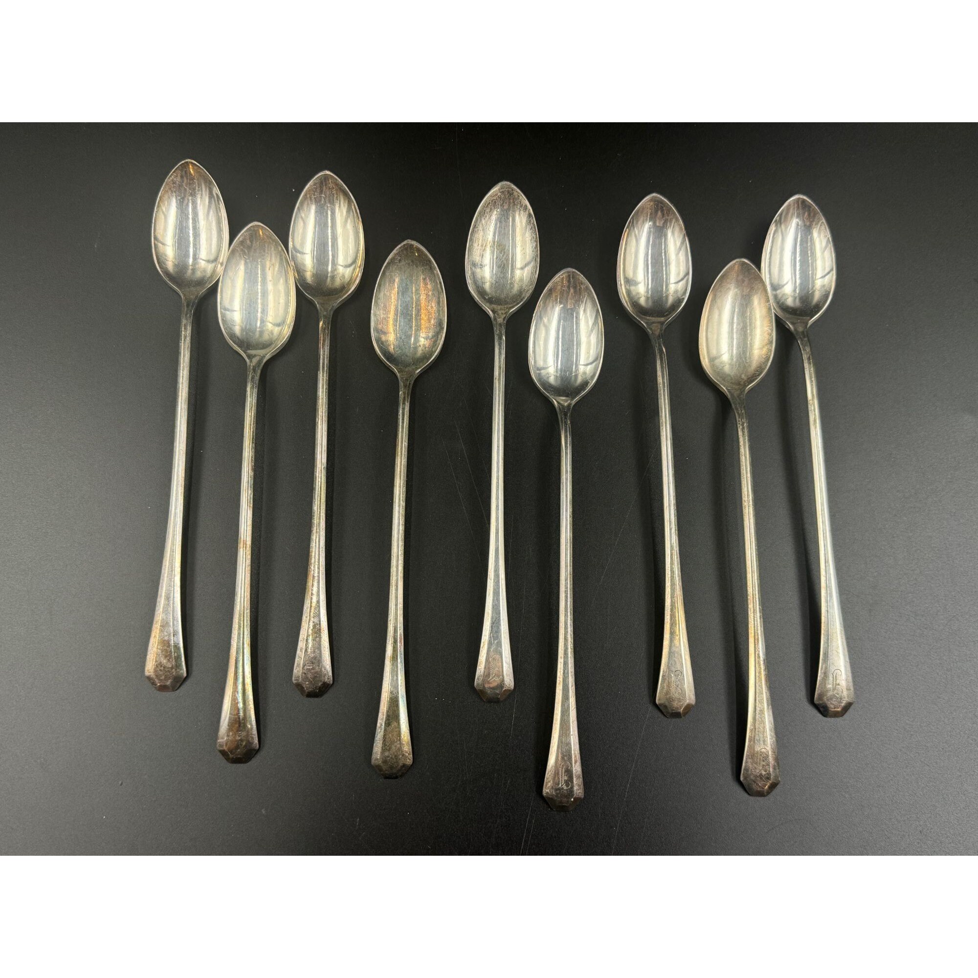 Set 9 Iced Tea Spoons WM Rogers and Son AA Pat Aug 21 1917 Lincoln ...