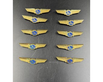 9 Vintage Eastern Airlines Junior Pilot Wings Pin Set