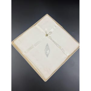 Mens Handkerchiefs Initial F All Hand Made White Cotton Classic Design 6 Pieces Gift Box