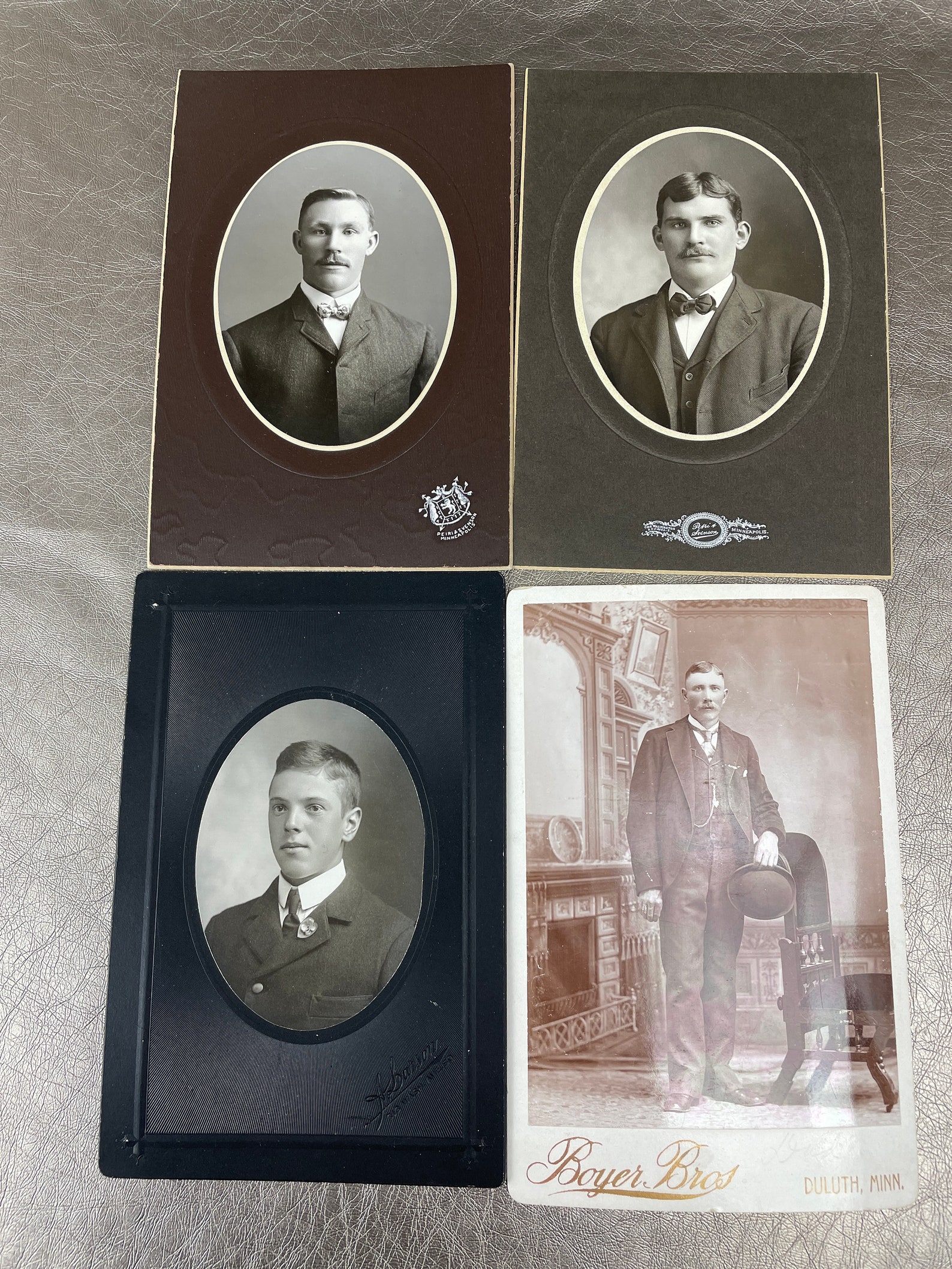 4 Antique Card Photos Men Etsy