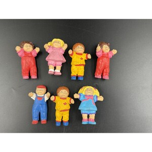 Vintage Cabbage Patch Kids Mini PVC Figures Set Of 7 Collectibles