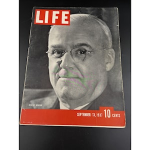 Life Magazine September 13 1937 Edition Vintage Collectible Magazine