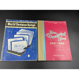 Vintage Sheet Music Books 1920-1940 World Famous Songs & Those Wonderful Years