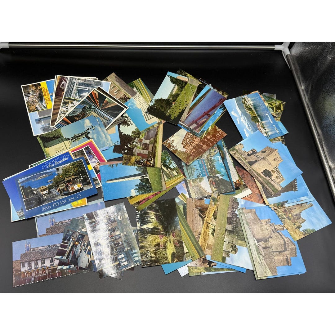 Simplex Post Card 93 Vintage Postcards Lot Mixed Scenic Landmarks Unused & Used Travel CA ...