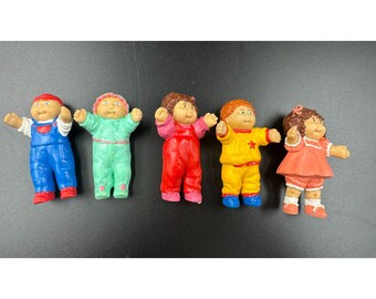 5 Vintage Cabbage Patch Mini Rubber Kids Dolls