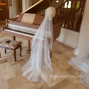 Ivory Beaded Juliet Cap Wedding Veil: Sequins Lace, Floor Length