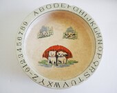 Vintage Childs ABC Alphabet Dish Pottery