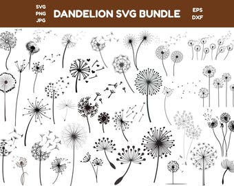 Dandelion SVG Bundle: Blow Me, Just Breathe Cut Files (Digital Download)