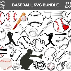 Baseball Bundle Files Svg,Men Baseball Cut Files for Cricut,Baseball Heart Svg, Baseball Team Shirts,Baseball Silhouette,Instant Download.
