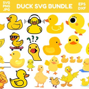 Duck Svg Bundle, Rubber Ducky Svg, Rubber Duck Svg, Duck Clipart, Duck Cut File, Duck Png, Rubber Duck Clipart, Yellow Duck Svg, Svg