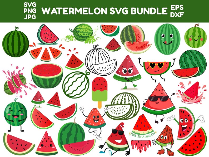 Exploding Watermelon Svg Watermelon SVG Bundle: Summer Cricut Files (digital Download) - Etsy