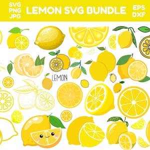 Lemon SVG Lemon Cut File Summer Svg Lemonade SVG Lemon Silhouette Beach Svg Lemon Printable Cricut Clipart Summer T shirt Quote Sublimation
