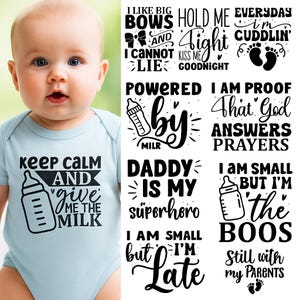 Baby SVG Bundle: Funny Infant Quotes for Cricut & Silhouette (digital ...