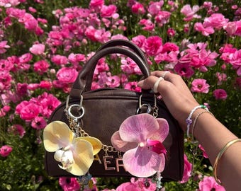 【kashiko】Orchid Keyring Amazon.com: Orchid Flower Keychain : Handmade Products