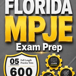 Florida MPJE Exam Prep 2026-2027 | 600 Questions, 5 Practice Tests (Digital Download)