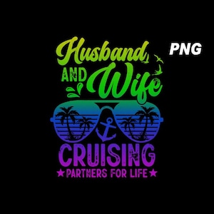 Couple Cruise PNG: Husband & Wife Cruising Partners (Digital Download)