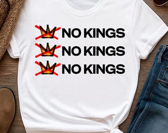 Anti Trump Protest Signs No Kings Printable Resist Defend Democracy Art no kings poster no kings protest