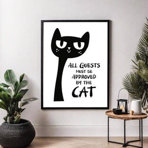 cat wall art, cat wall art print, pet wall art, cute cat, cat lover gift, cat lover decor, wall art printable, wall art poster, wall art