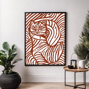 cat wall art, cat wall art print, pet wall art, cute cat, cat lover gift, cat lover decor, wall art printable, wall art poster, wall art