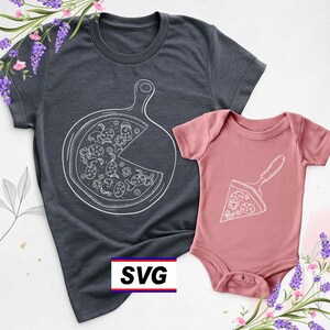 Pizza and Pizza Slice Tshirt, Daddy and Me Funny Shirts, Dad Baby Matching Shirts, Fathers Day Dada Mini Outfit, Dad Son Shirt, Dad Girl Tee