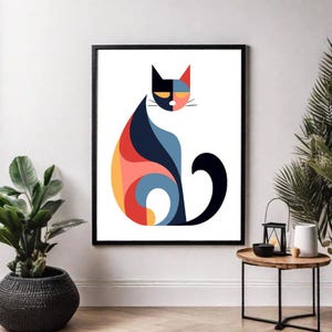 cat wall art, cat wall art print, pet wall art, cute cat, cat lover gift, cat lover decor, wall art printable, wall art poster, wall art