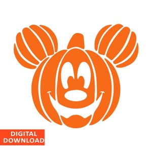 Mickey Mouse pumpkin Head, Halloween Pumpkin Fusion, Digital Print, Halloween Fun, Halloween mickey, mickey mouse