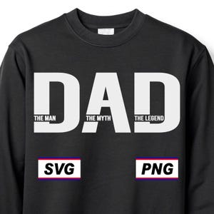 El hombre, el mito, la leyenda Svg PNG, Papá Svg, Día del padre png, Diseños de papá png, El mejor papá de todos los tiempos png, regalos para papá
