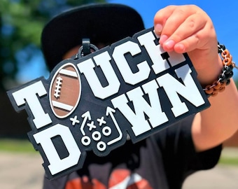 3D Printed Football Hype Chain Necklace | Touch Down Sports Pendant