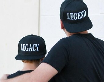Embroidered Snapback Hats | Father Son Matching Set, Dad Legacy Cap