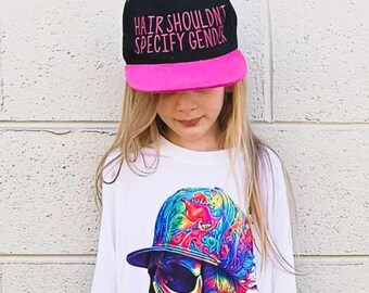 Embroidered Snapback: Hair Shouldn’t Specify Gender (Toddler, Youth, Adult sizing)