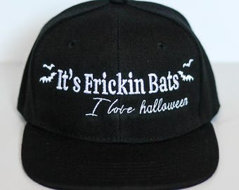 It's Fricken Bats Embroidered Snapback Hat | Funny Halloween Kids Cap