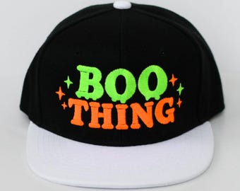 Boo Thing – Embroidered Snapback Hat | Spooky Halloween Baseball Cap