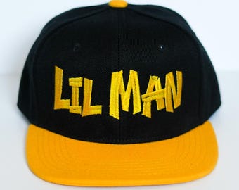 Lil Man Embroidered Snapback Hat | Toddler Boy, Little Brother, Matching Set