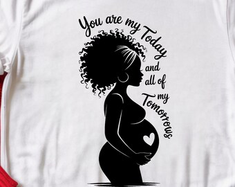 Black Mom SVG, Maternity SVG, Pregnancy SVG, Pregnant Svg, Afro Woman Svg, Png, Files For Cricut, Silhouette (Digital Download)