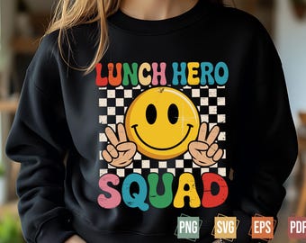 PNG de héroes del almuerzo escolar, diseño de camiseta de agradecimiento al trabajador de la cafetería, descarga digital de la señora del almuerzo escolar para Cricut, SVG de la vida del maestro.