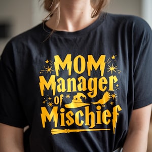Mom Manager Of Mischief T-Shirt png svg eps pdf- Funny Mother Quote Vintage Digital Sarcastic Aesthetic Retro Whimsical Graphic Sublimation