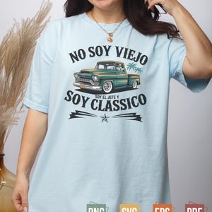 No Soy Viejo Soy El Jefe y Soy Clásico Diseño Digital de Camioneta Vintage | T-Shirt Design PNG SVG | Regalo Hombre Divertido