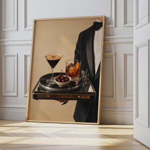 Vinyl Cocktail Bar Art Print — Espresso Martini & Old Fashioned, Bar decor image 6