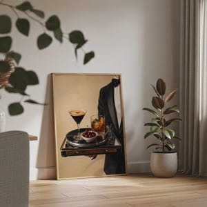 Vinyl Cocktail Bar Art Print — Espresso Martini & Old Fashioned, Bar decor image 8