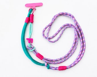 Personalized Phone Lanyard with Initial, Custom Phone Wrist Strap, Colorful Paracord Phone Charm, Gift for Her, Best Friend Gift, Teen Gift