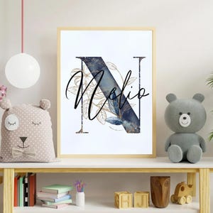 Personalisiertes Namensposter Babyzimmer/Kinderzimmer, Geschenk zur Geburt, Taufe, Geburtstag, Babyparty. Digitales Poster zum Ausdrucken
