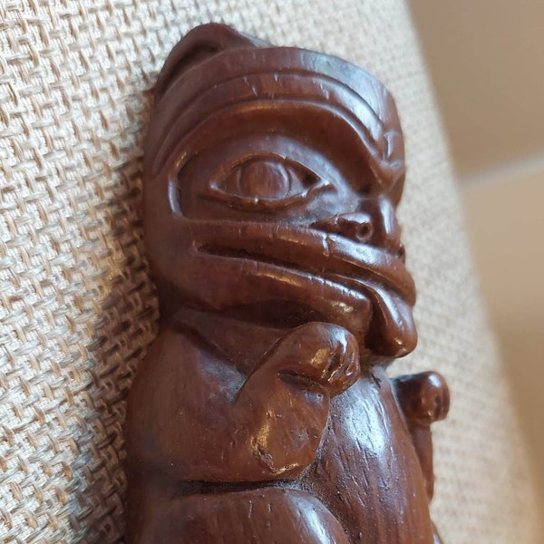 Shamans HAIDA Bear Mother Totem Pole First Nations, made in British Columbia. 5 inches tall