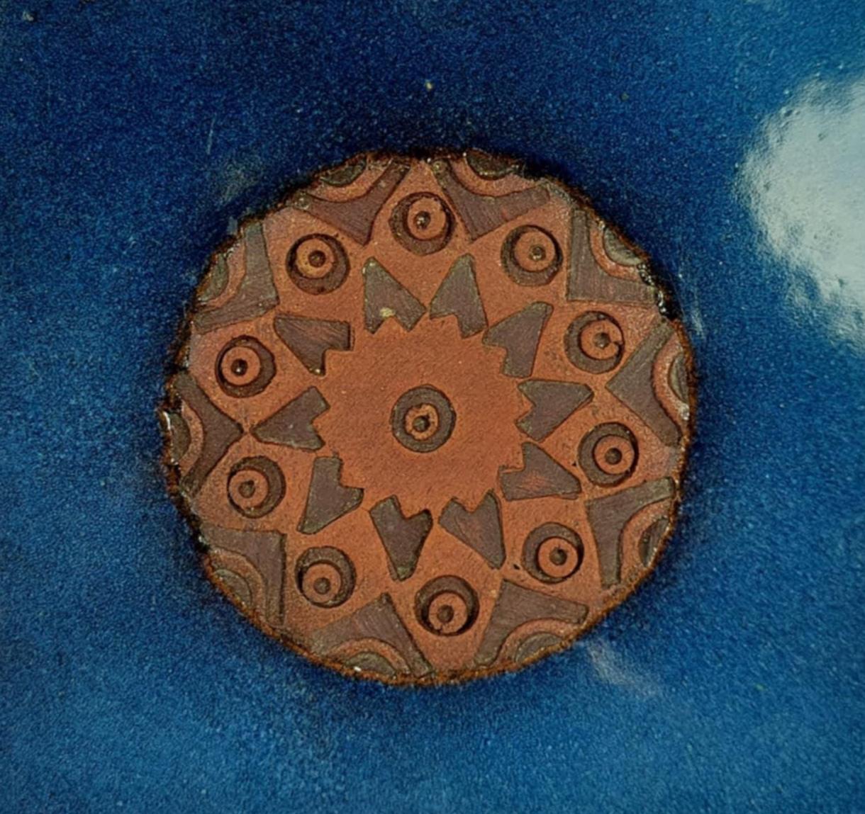 Vintage Hand Made Thick Blue Pottery Tile Trivet, 7 X 7 Inches - Etsy