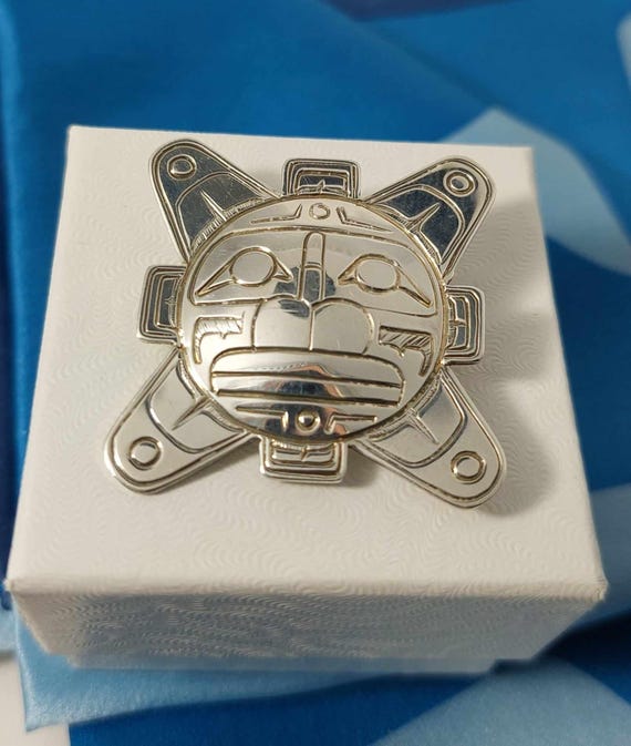 Native First Nations Signed SUN Design Sterling S… - image 7