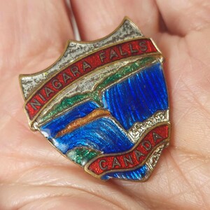 Vintage Canadian Niagara Falls Pin, Made in England